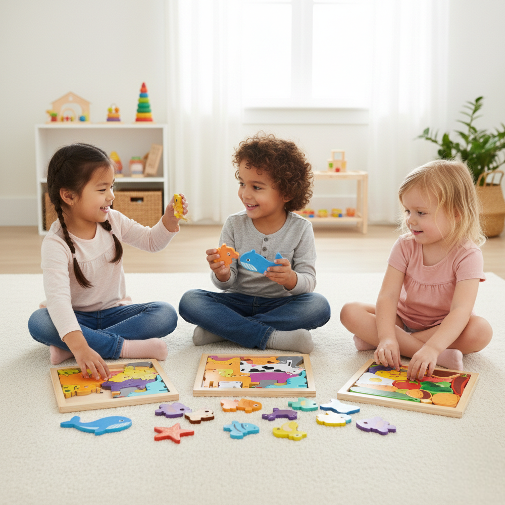 3D Wooden Animals Jigsaw Puzzle | Montessori Learning Toy
