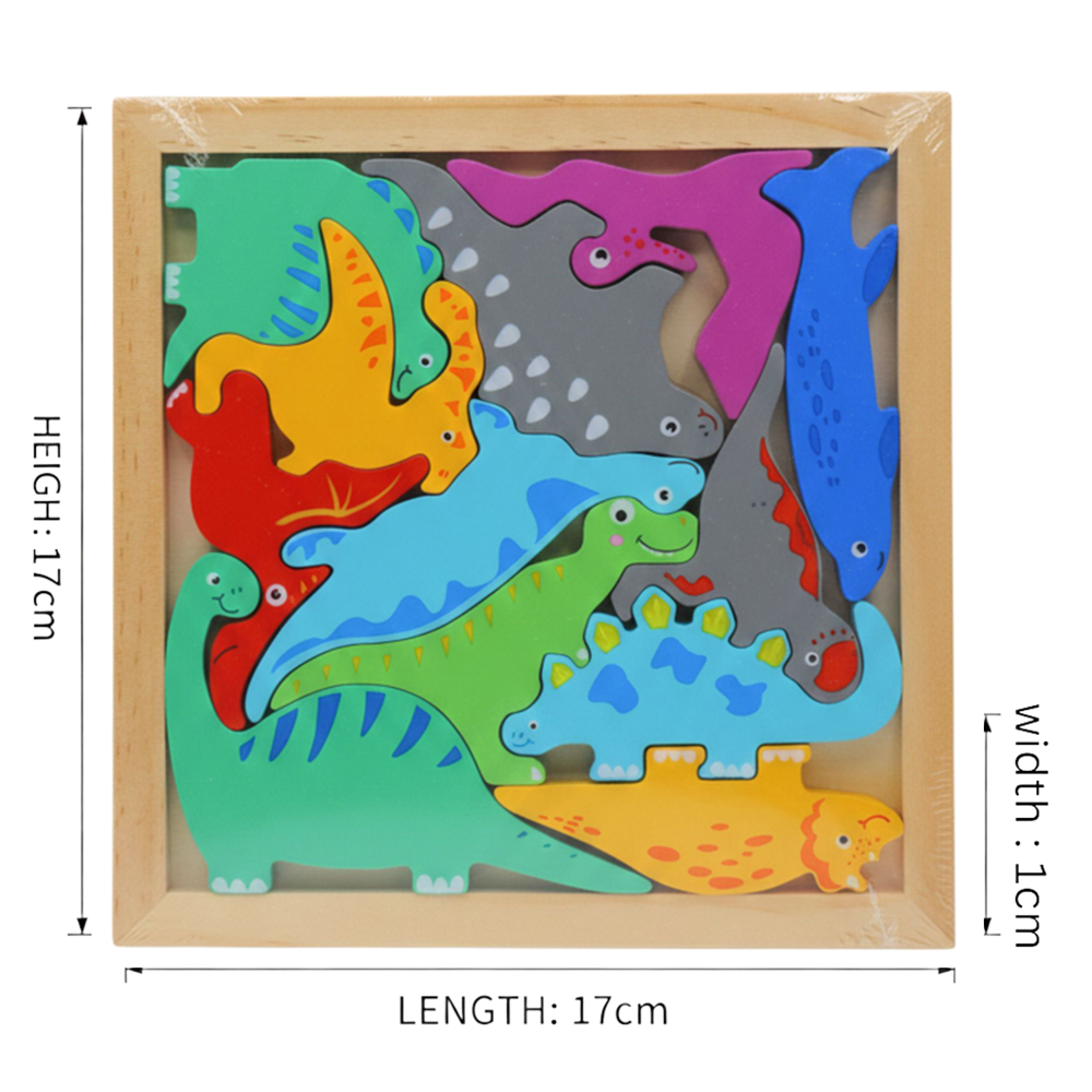 3D Wooden Dinosaur Jigsaw Puzzle | Montessori Learning Toy