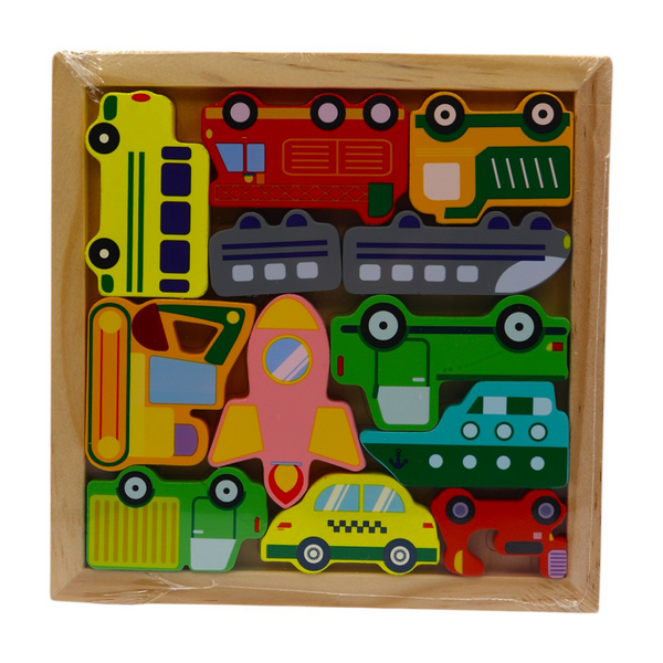 3D Wooden Vechile  Puzzle | Montessori Learning Toy