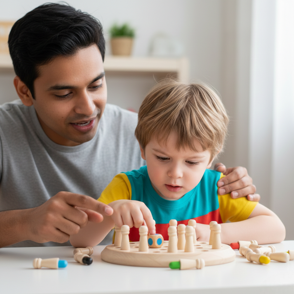 KIDS WOODEN MEMORY CHALLANGE EDUCATIONAL TOYS